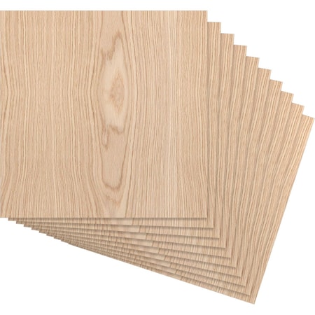 11 3/4W X 11 3/4H X 1/4T Wood Hobby Boards, Red Oak, 10PK